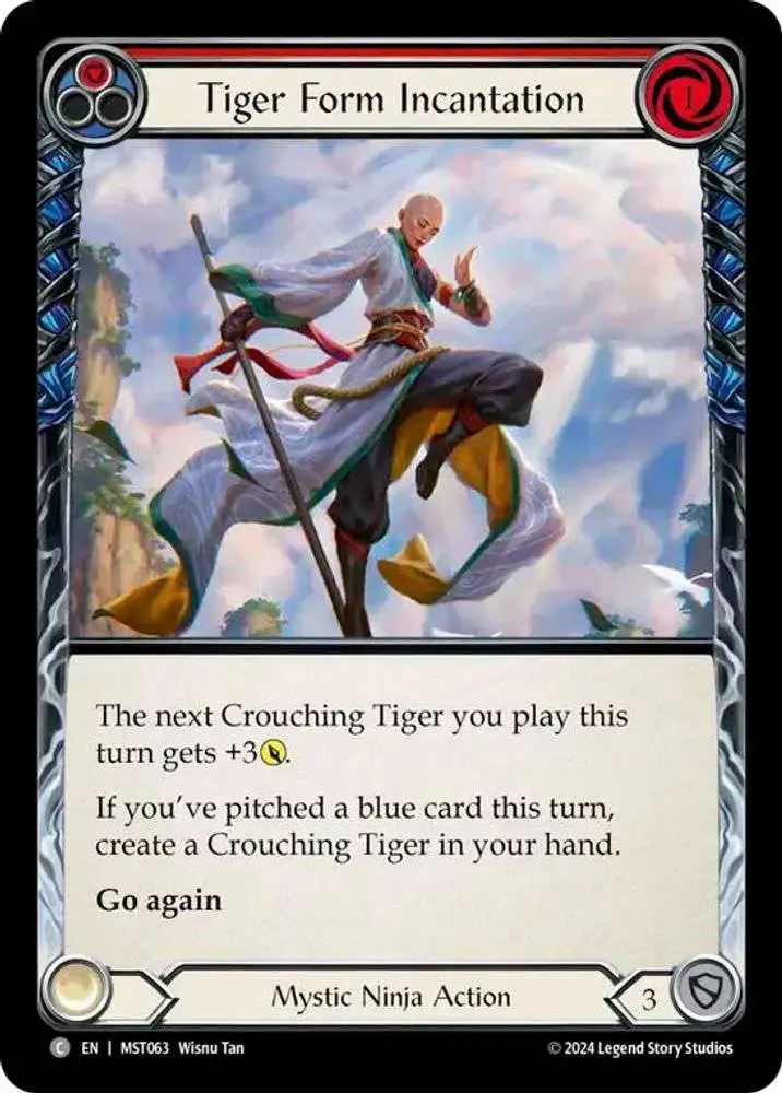 Flesh and Blood Trading Card Game Part the Mistveil Common Tiger Form Incantation MST063 [Red]