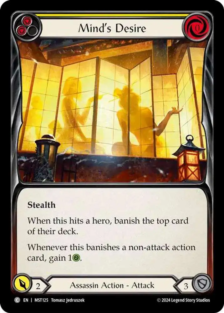 Flesh and Blood Trading Card Game Part the Mistveil Common Mind's Desire MST125 [Yellow]