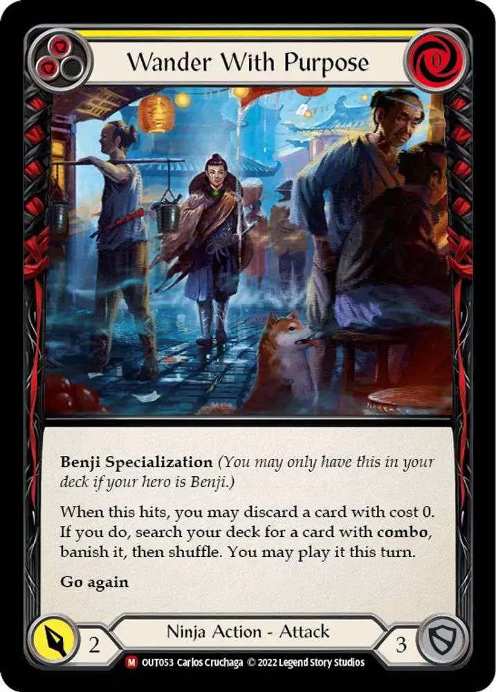 Flesh and Blood Trading Card Game Outsiders Single Card Majestic Wander  With Purpose OUT053 - ToyWiz
