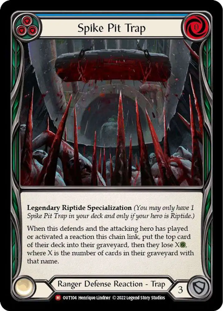 Flesh and Blood Trading Card Game Outsiders Single Card Majestic Spike Pit Trap OUT104 - ToyWiz Flesh and Blood Trading Card Game Outsiders Single Card Majestic Spike Pit Trap OUT104 - ToyWiz