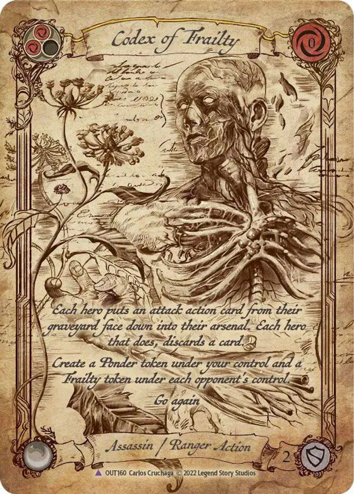 Flesh and Blood Trading Card Game Outsiders Marvel Codex of Frailty OUT160 [Marvel]