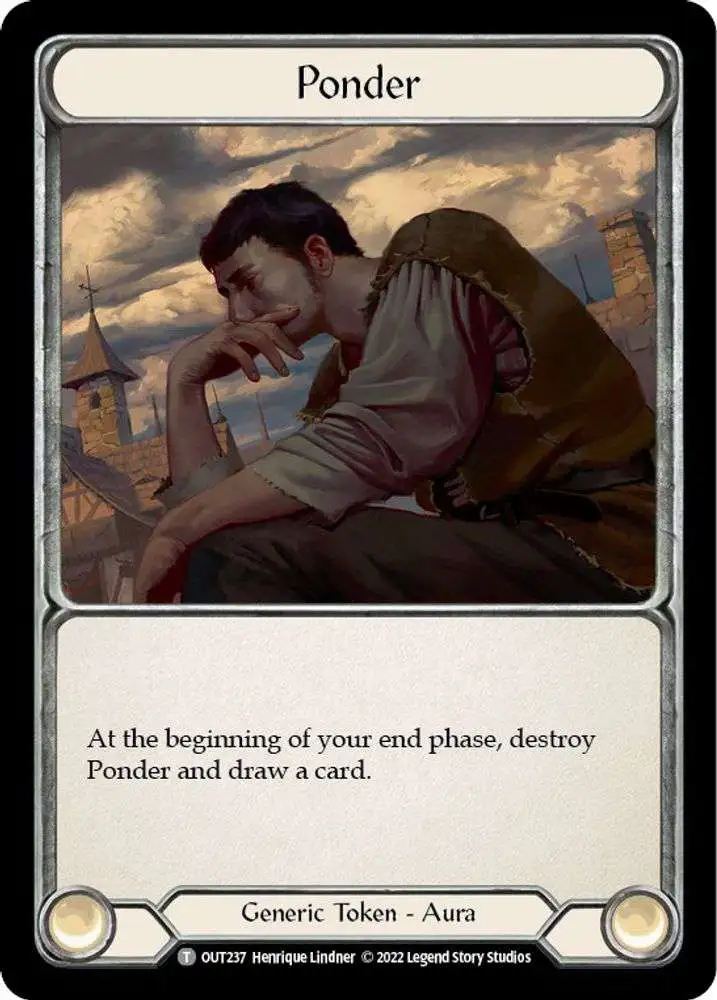 Flesh and Blood Trading Card Game Outsiders Token Ponder OUT237