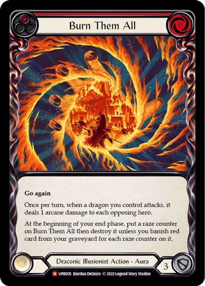 Flesh and Blood Trading Card Game Uprising Majestic Burn Them All UPR005