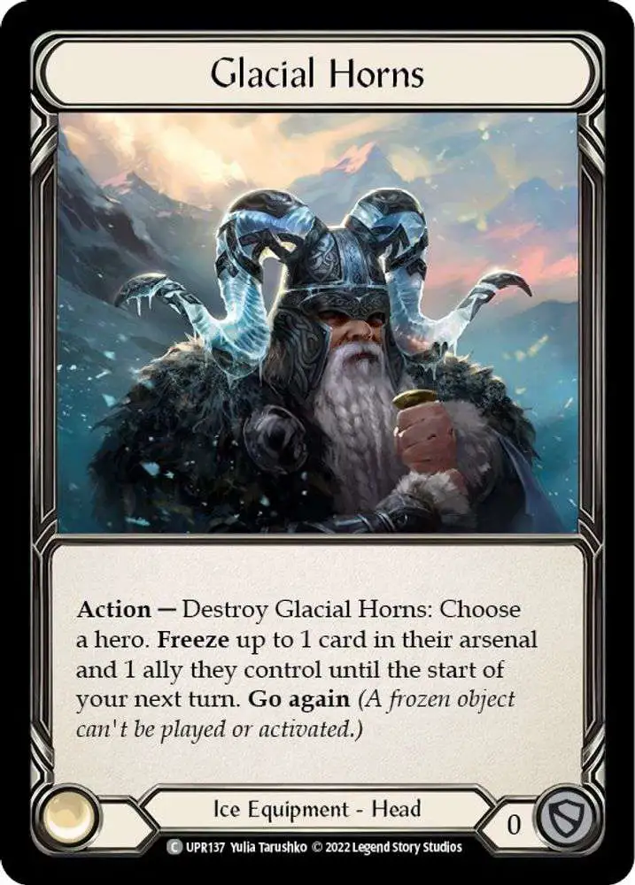 Flesh and Blood Trading Card Game Uprising Common Glacial Horns UPR137
