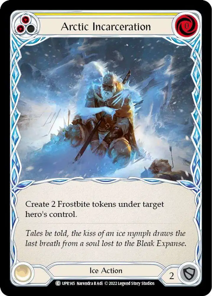 Flesh and Blood Trading Card Game Uprising Single Card Common Arctic  Incarceration UPR145 Yellow - ToyWiz