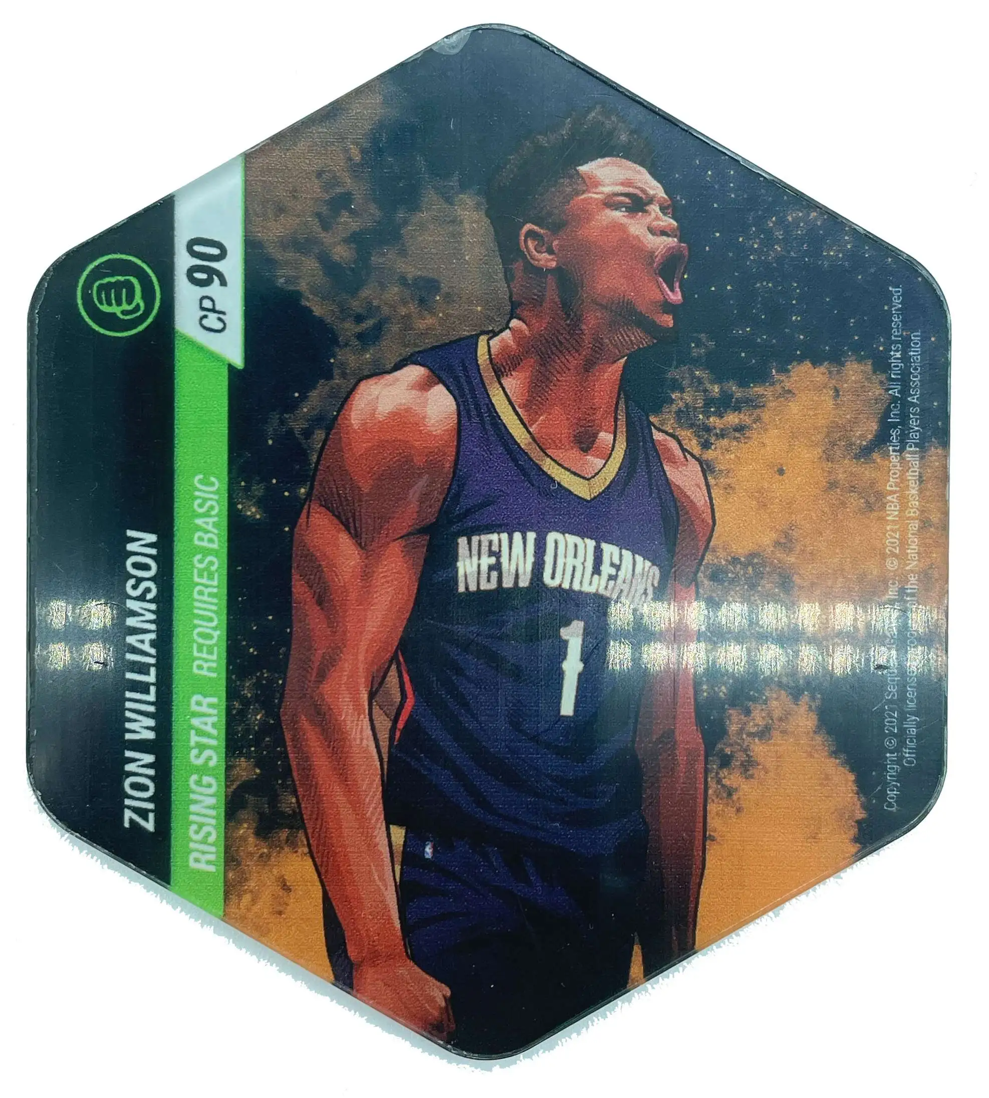 Zion Williamson FROM 2021 Panini Instant NBA Rising Stars Set