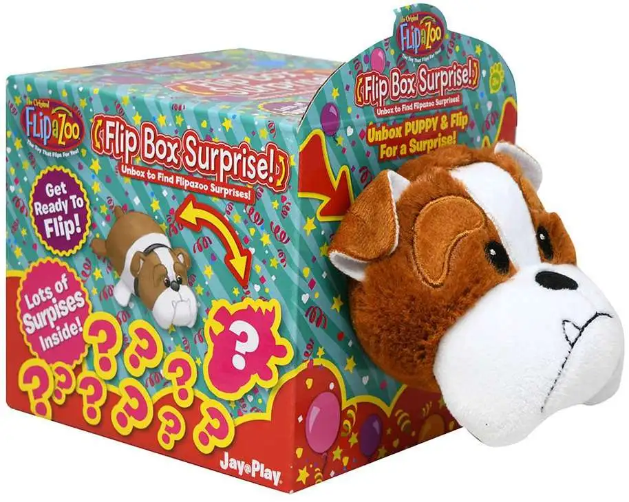 Flip a Zoo Flip Box Surprise! Bulldog 7-Inch Plush