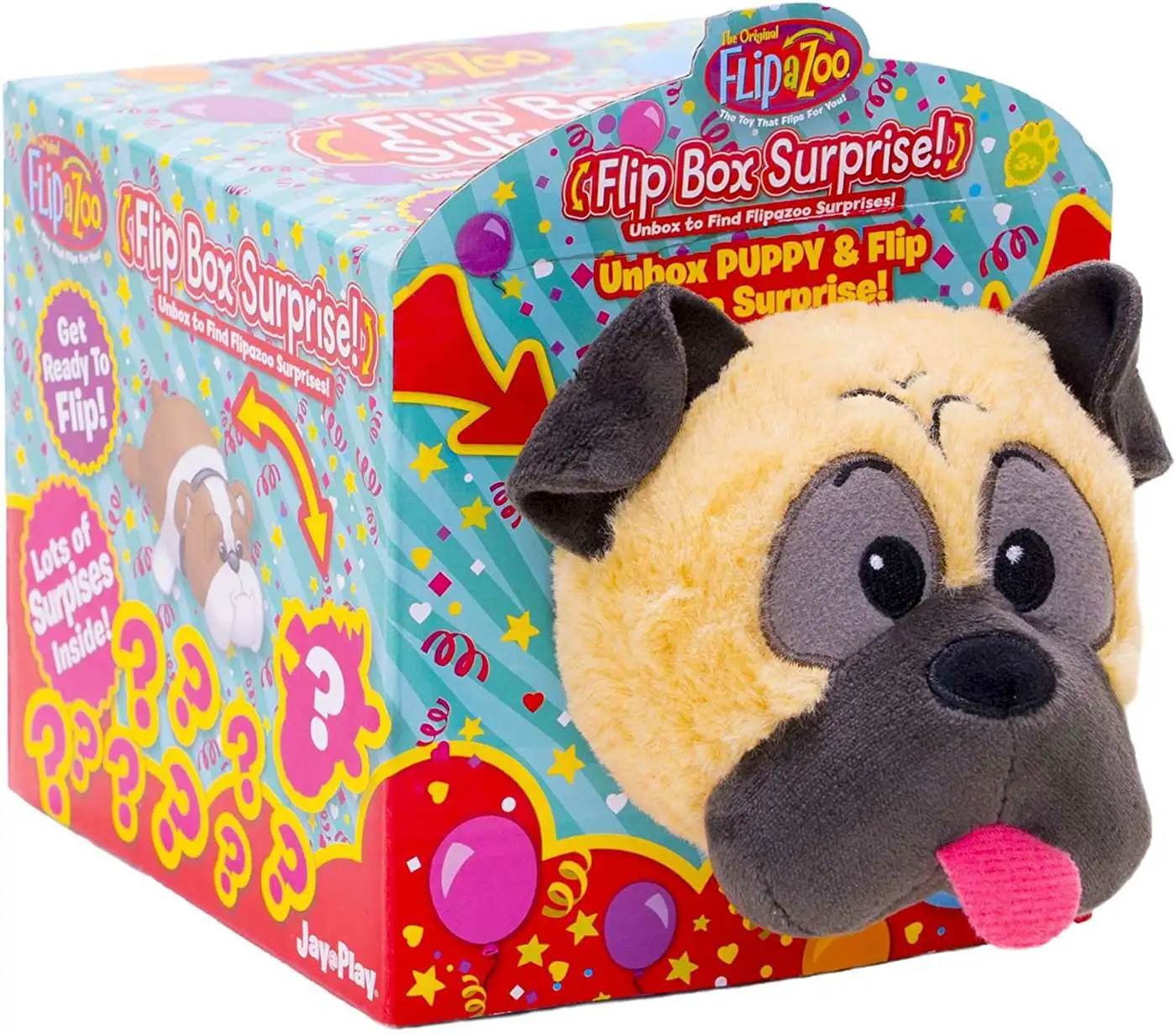 Flip a Zoo Flip Box Surprise! Pug 7-Inch Plush