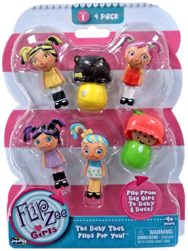 Jay @ Play Flip Zee Girls Series 1 Big Girl to Baby & Back 4 Pack for sale online 