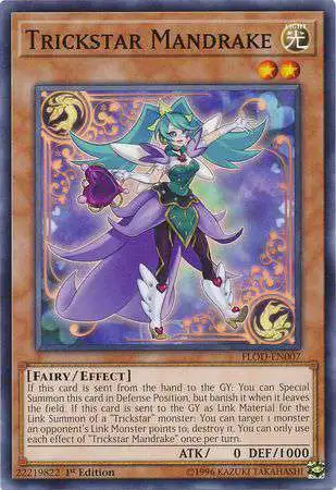 YuGiOh Flames of Destruction Common Trickstar Mandrake FLOD-EN007