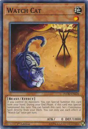 YuGiOh Flames of Destruction Common Watch Cat FLOD-EN028