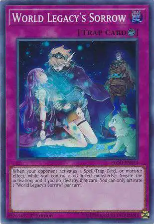 YuGiOh Flames of Destruction Super Rare World Legacy's Sorrow FLOD-EN073