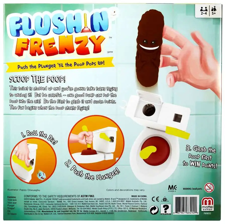Flushin Frenzy Flushin Frenzy Game Mattel Games - ToyWiz