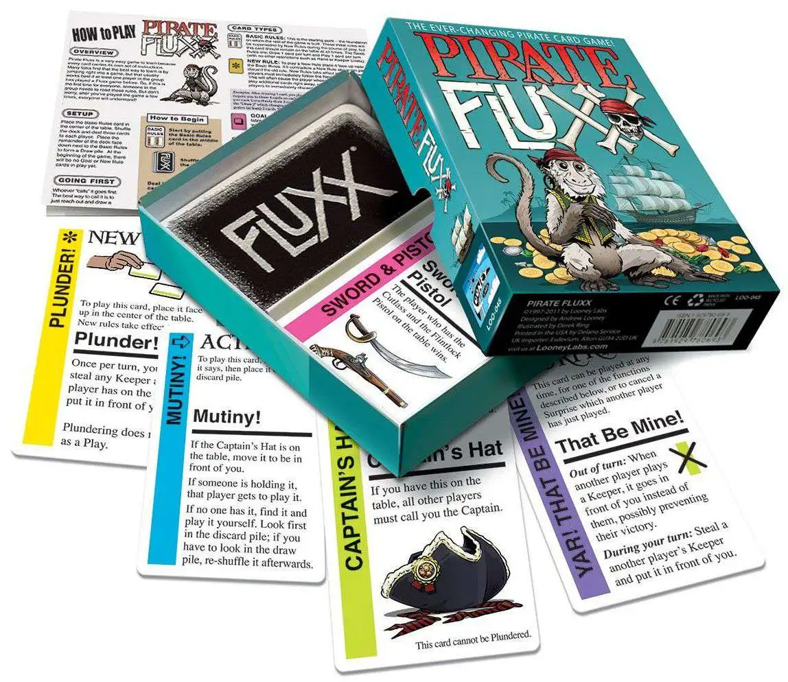 Fluxx Pirate Fluxx Card Game Looney Labs Toywiz