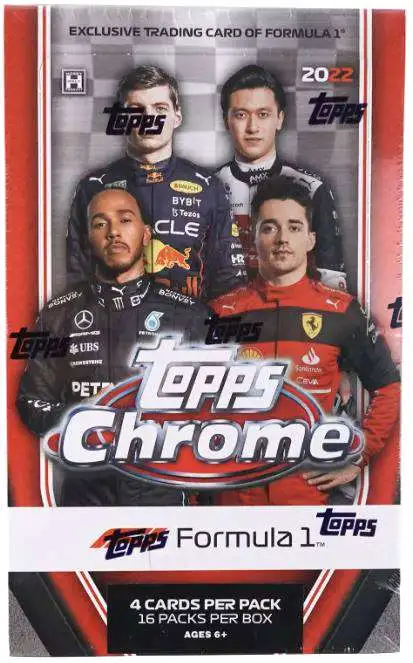 Formula 1 2022 Topps F1 Chrome Trading Card HOBBY LITE Box [16 Packs, 4 Cards Per Pack]