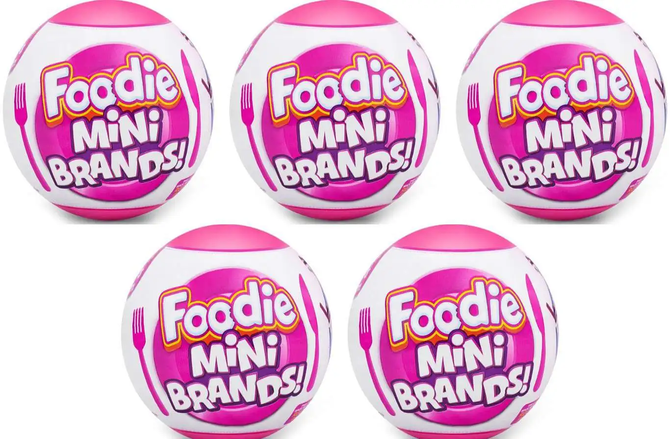5 Surprise Foodie Mini Brands (2 Pack) by Zuru, Mystery Capsule Real Miniature Brands Collectibles, Fast Food Toys and Shopping Accessories