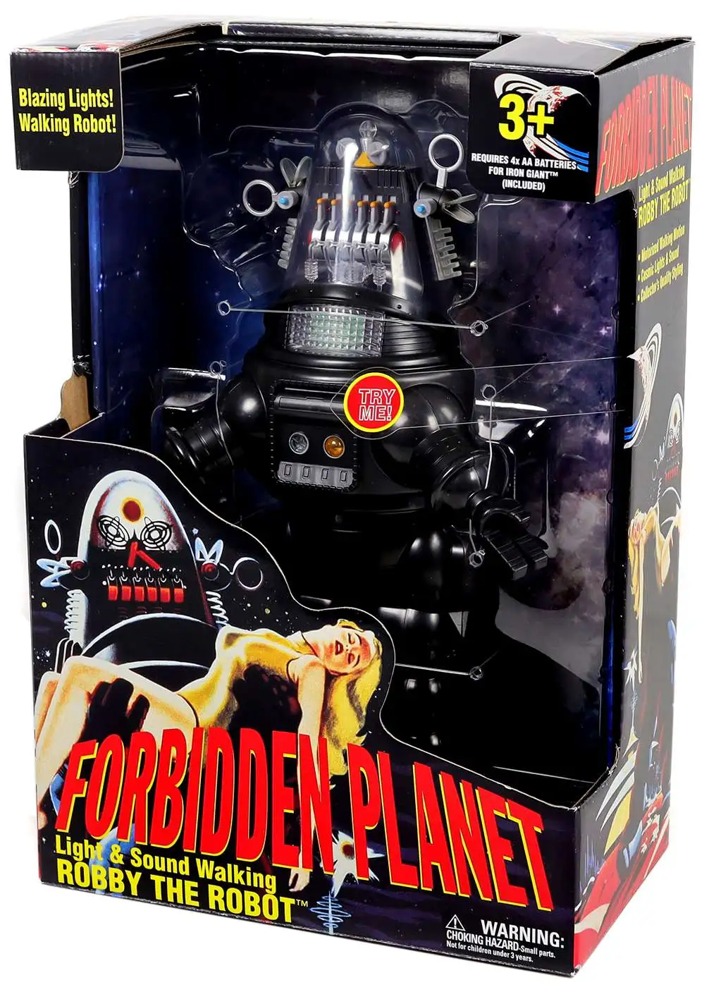 Forbidden Planet Robby The Robot Figure Walking Light & Sound w/ Batteries 