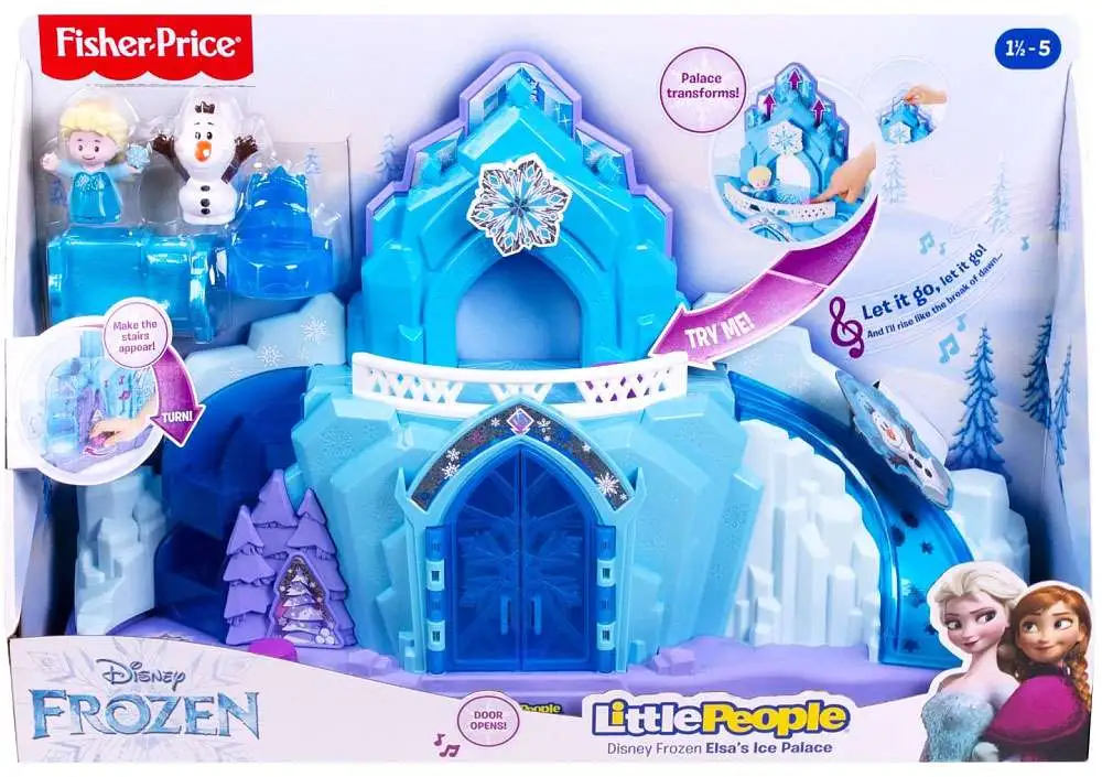 Fisher Price Disney Frozen Little People Elsa's Ice Palace Playset [Lights & Sounds, Damaged Package]