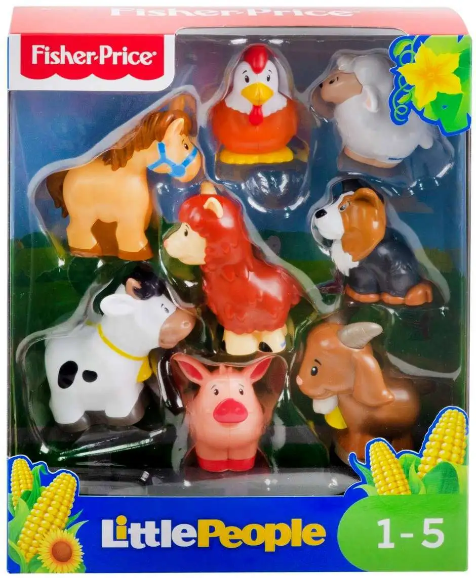 Random 25pcs Fisher Price Little People Toys & Animals Figure Mix  Xmas Gift 