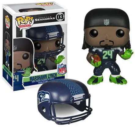 Funko NFL Seattle Seahawks POP! Football Marshawn Lynch Vinyl Figure #03 [Black Jersey, Damaged Package]