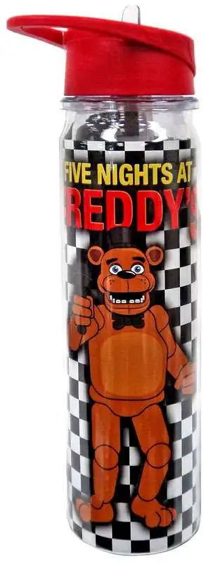 Five Nights at Freddys Checkered Water Bottle Bioworld - ToyWiz