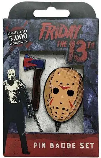 Friday the 13th Metal Pin Badge Set