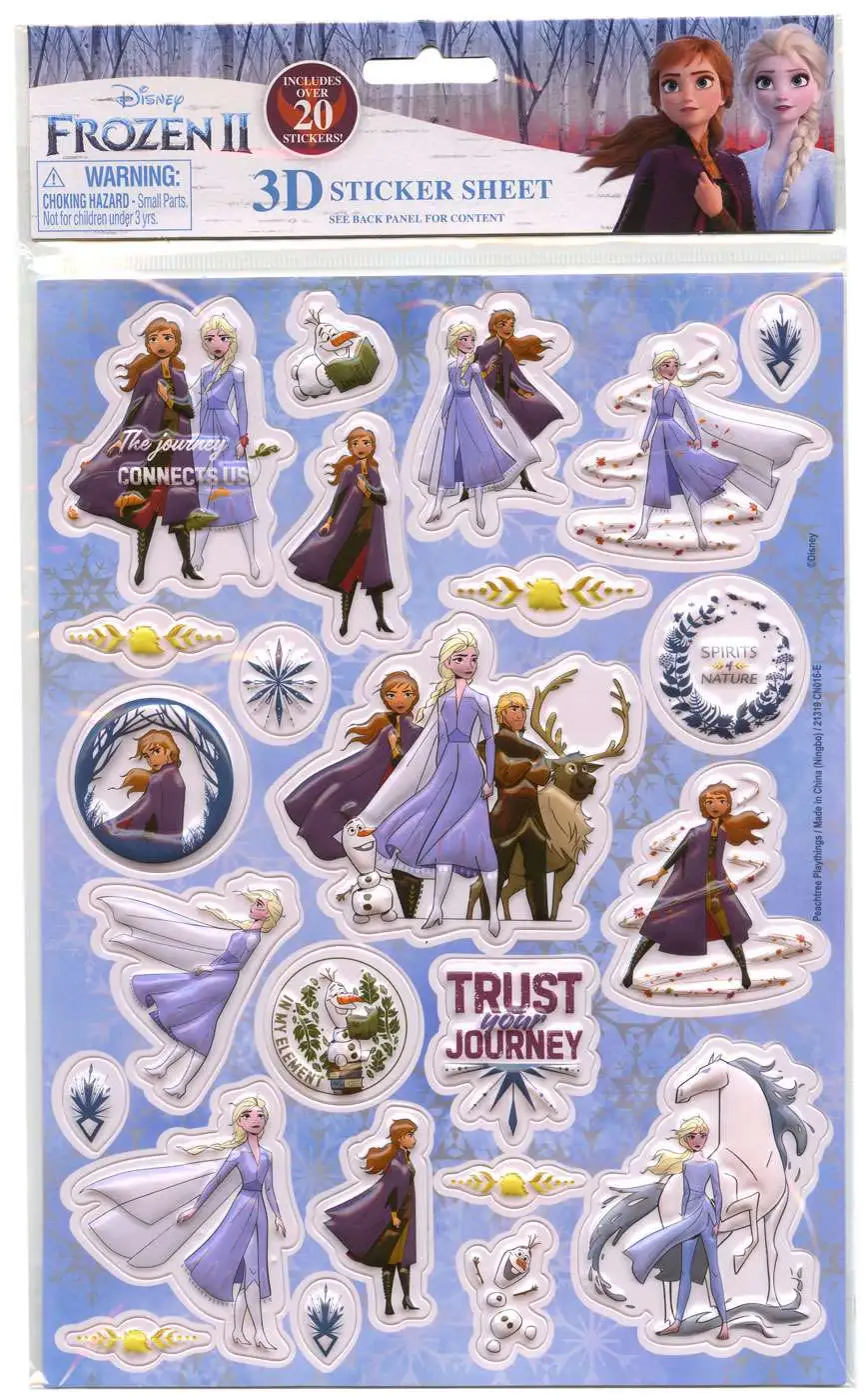 Disney Frozen Frozen 2 Trust Your Journey 3D Sticker Sheet Peachtree  Playthings - ToyWiz | T-Shirts