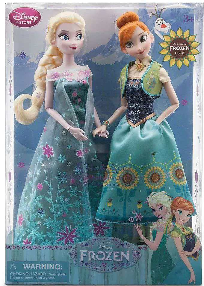 Disney 12'' Deluxe Doll gift Set Frozen Fever Anna Elsa Kristoff New singing 