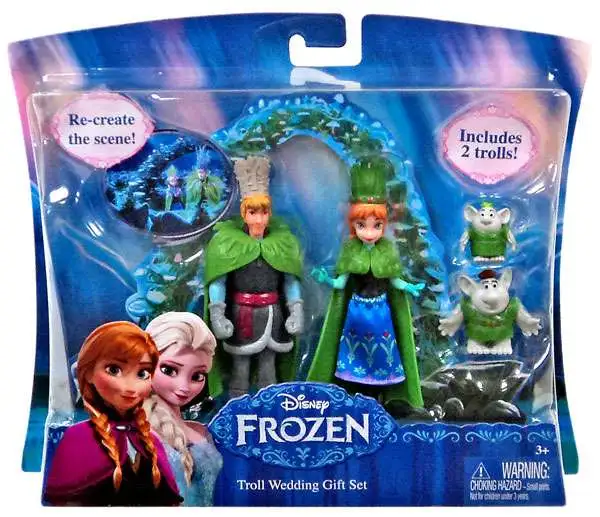 Hasbro Frozen Small Dolls Gift Set Troll Wedding Mattel 