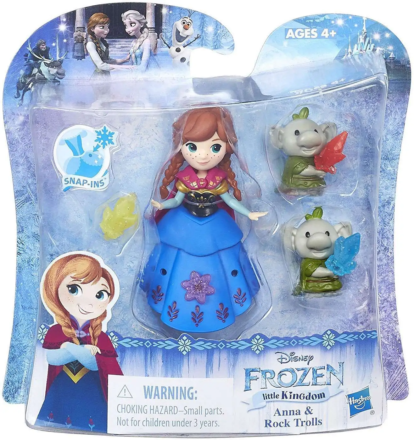 Disney Animators' Collection Frozen Anna Trolls Mini Doll Play Set Playset 