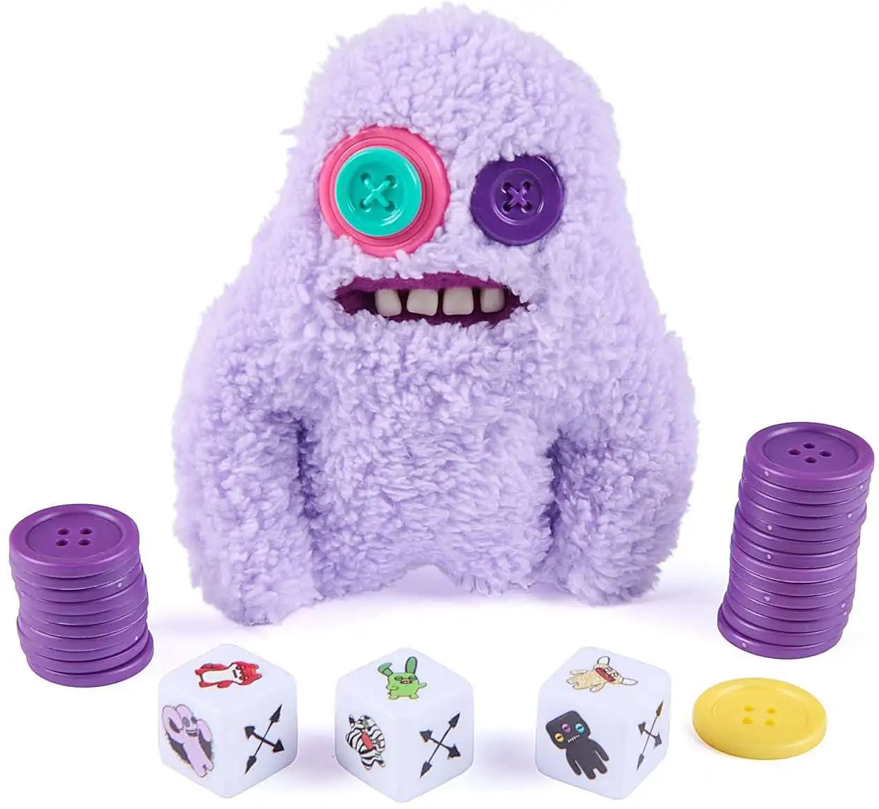 Fuggler Hold Onto Your Butt-Ons Dice Game [Exclusive 5" Plush Sasquoosh Fuggler!]