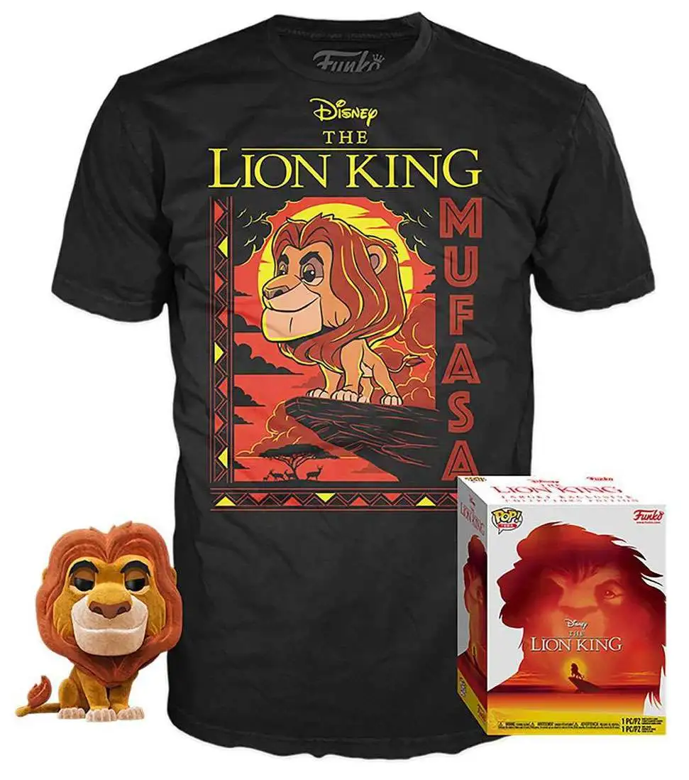 Funko Disney The Lion King POP! Tees Mufasa Exclusive Vinyl Figure & T-Shirt [Large]