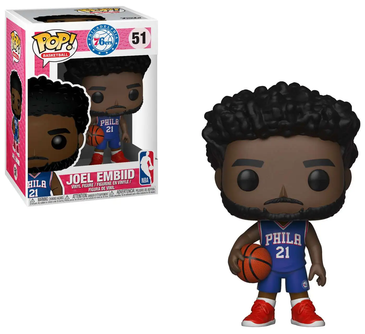 Funko NBA Philadelphia 76ers POP! Basketball Joel Embiid Vinyl Figure #51 [Damaged Package]