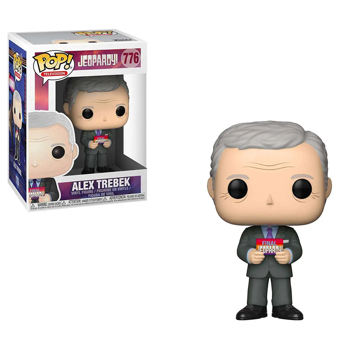 Funko Jeopardy POP! Television Alex Trebek Vinyl Figure #776 [No Mustache, Regular Version, Damaged Package]