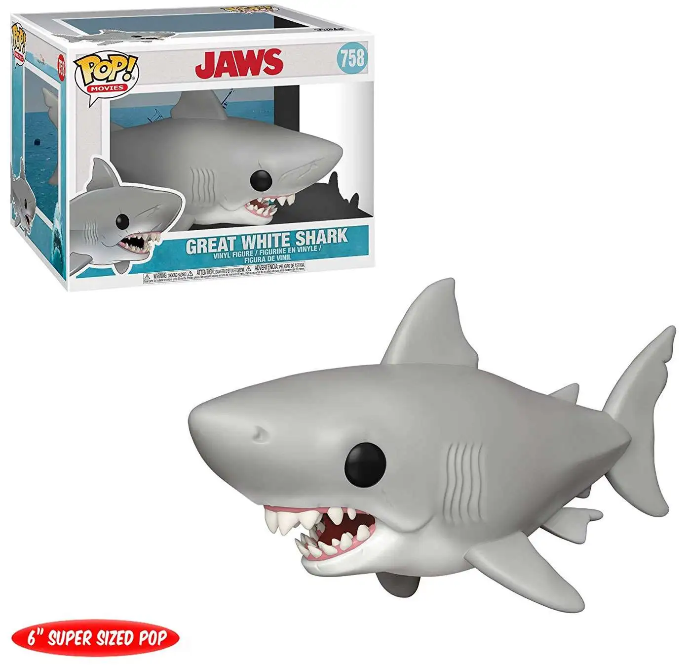 Funko Jaws POP! Movies Great White Shark 6-Inch Vinyl Figure #758