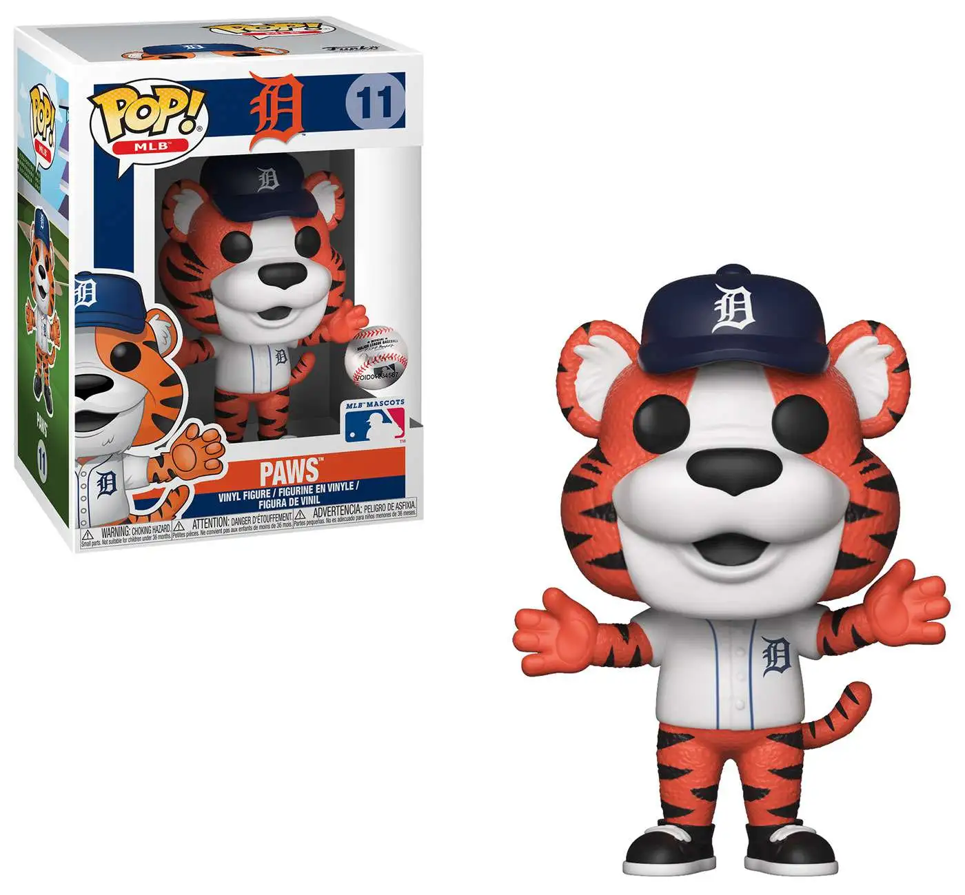 Funko MLB Detroit Tigers POP MLB Mascots Paws Vinyl Figure 11 Mascot,  Damaged Package - ToyWiz
