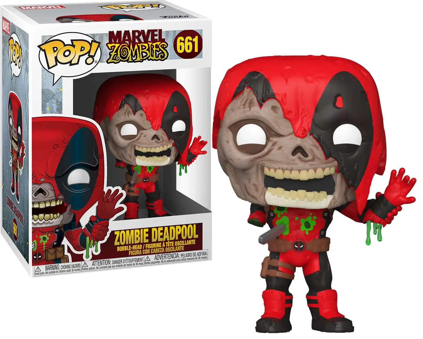 Vinyl Figure KEYCHAIN: Marvel Zombies FUNKO POP Deadpool New Toy 
