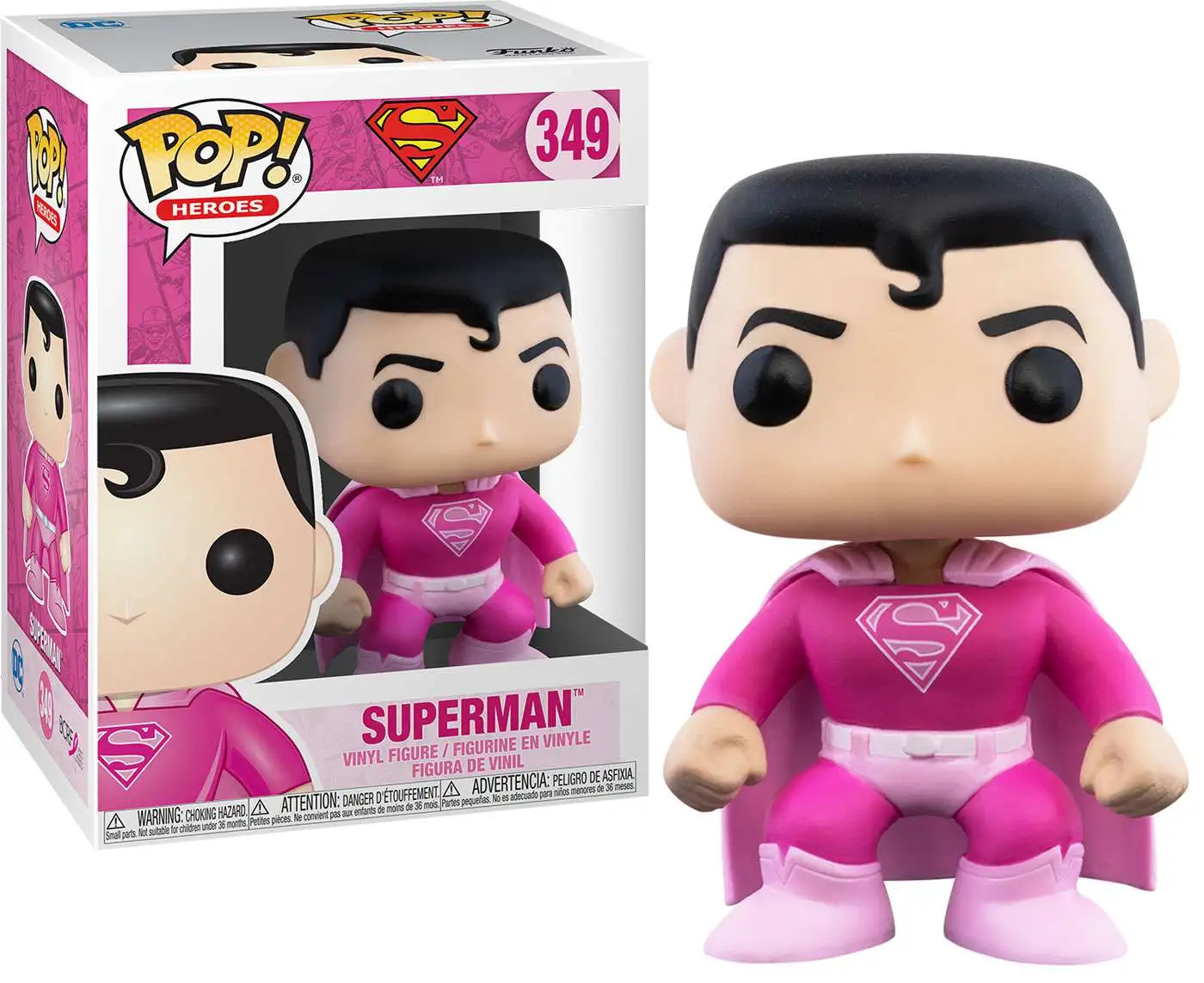 Funko DC Breast Cancer Awareness POP! Heroes Superman Vinyl Figure #349 [Breast Cancer Awareness]