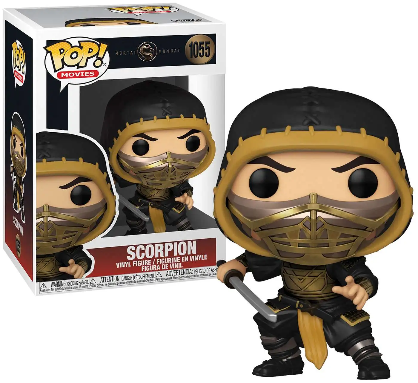 Funko Mortal Kombat POP! Movies Scorpion Vinyl Figure #1055 [Masked, Regular Version, Damaged Package]