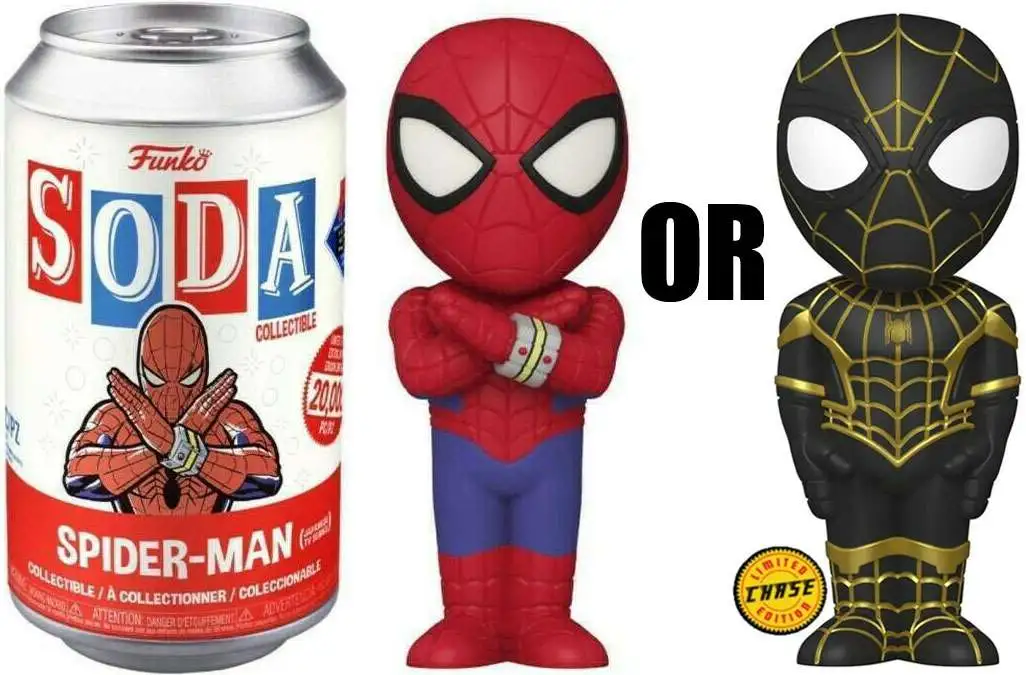 Funko Marvel Spider-Man: No Way Home Vinyl Soda Spider-Man Limited Edition of 15,000! Figure [1 RANDOM Figure, Look For The Chase!]