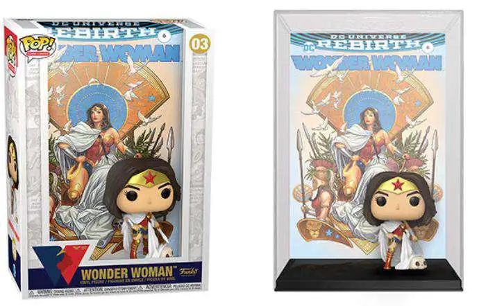 Funko DC Wonder Woman POP! Comic Covers Rebirth Vinyl Figure #03 [On Throne]