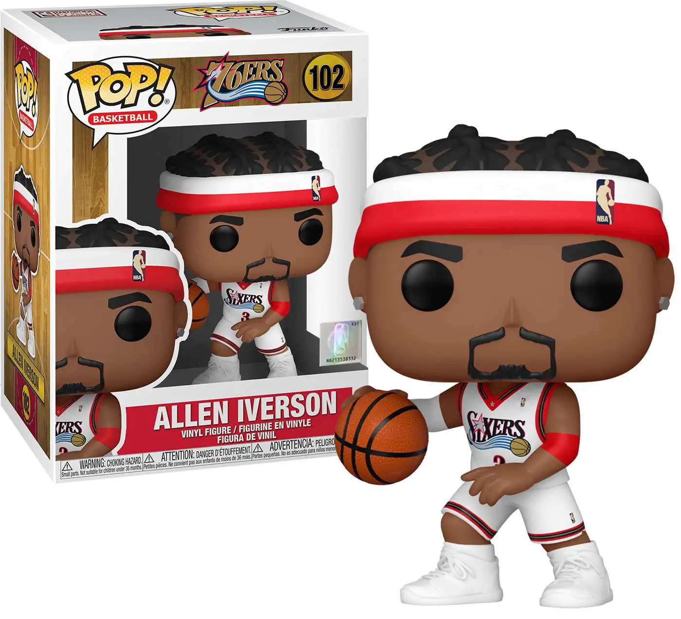 Funko NBA Legends POP Basketball Allen Iverson Vinyl Figure 102 Sixers Home  - ToyWiz