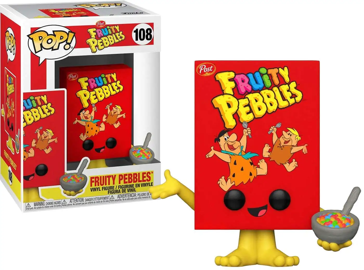 Funko Post Foodies Fruity Pebbles Cereal Box Vinyl Figure #108 [Damaged Package]