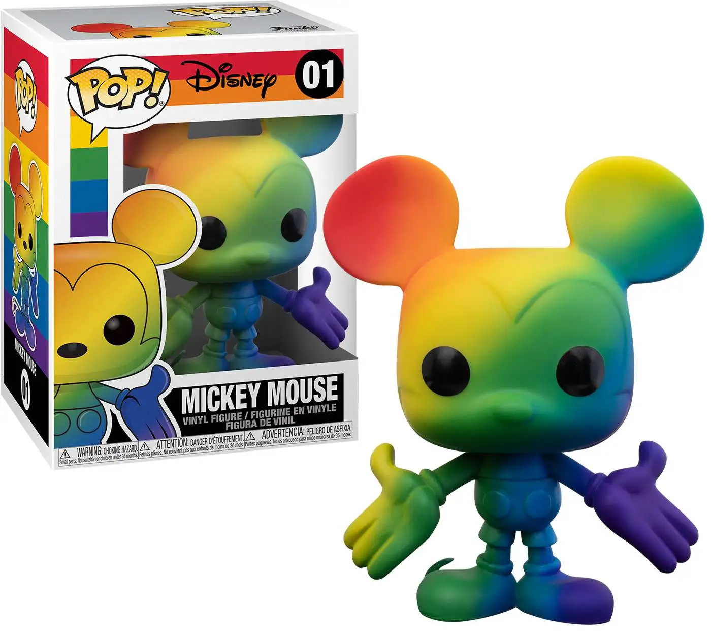 Funko Pride POP! Disney Mickey Mouse Vinyl Figure #01 [Rainbow, Damaged Package]