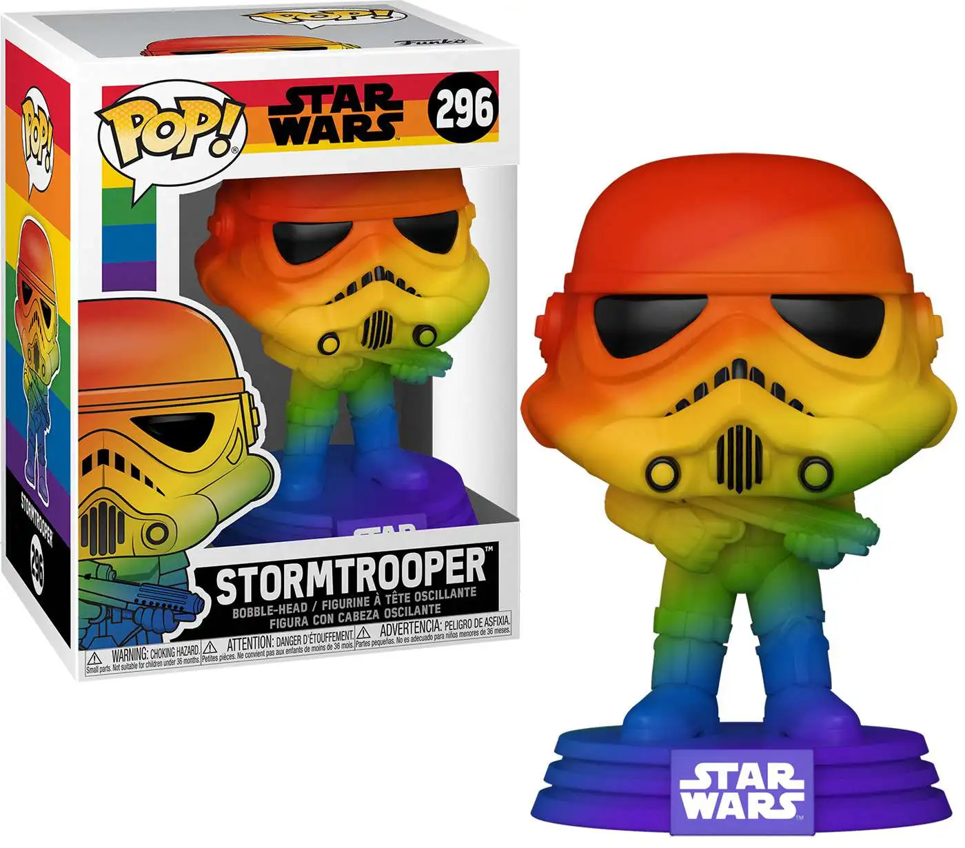 FUNKO POP Star Wars Series; 296 Pride Month 2021 VINYL FIGURE Stormtrooper 