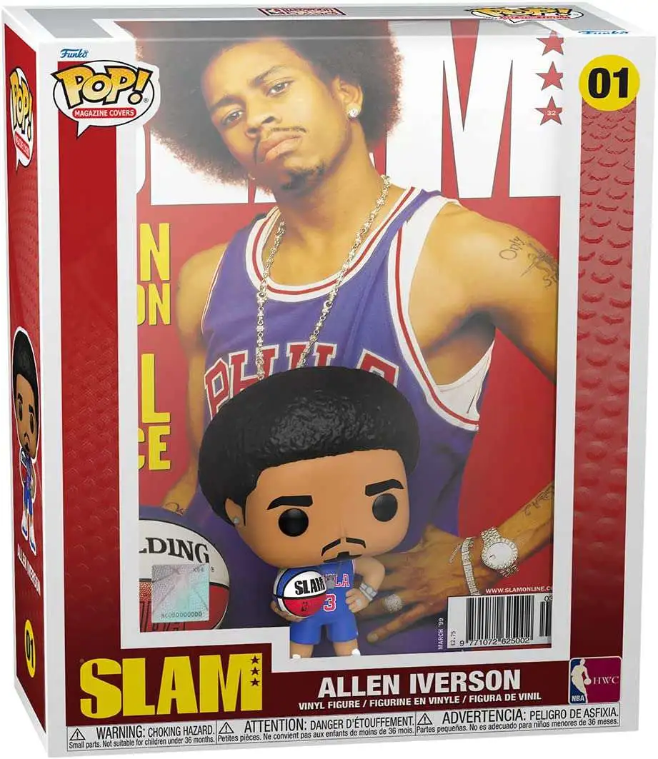 Funko NBA Philadelphia 76ers POP! Magazine Covers Allen Iverson Vinyl Figure #01 [SLAM, Damaged Package]