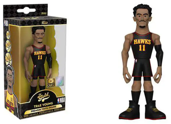 Funko NBA Atlanta Hawks GOLD Trae Young (Alternate Uniform) 5-Inch Vinyl Figure [Black Uniform, Chase Version]