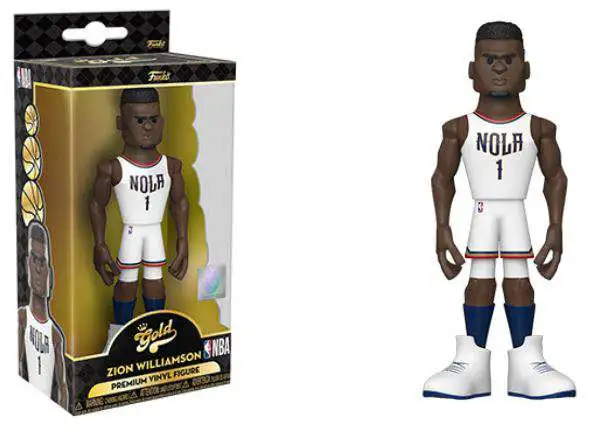 NBA Basketball, Zion Williamson New Orleans Pelicans Home Jersey 5 Gold  Premium Vinyl Figure