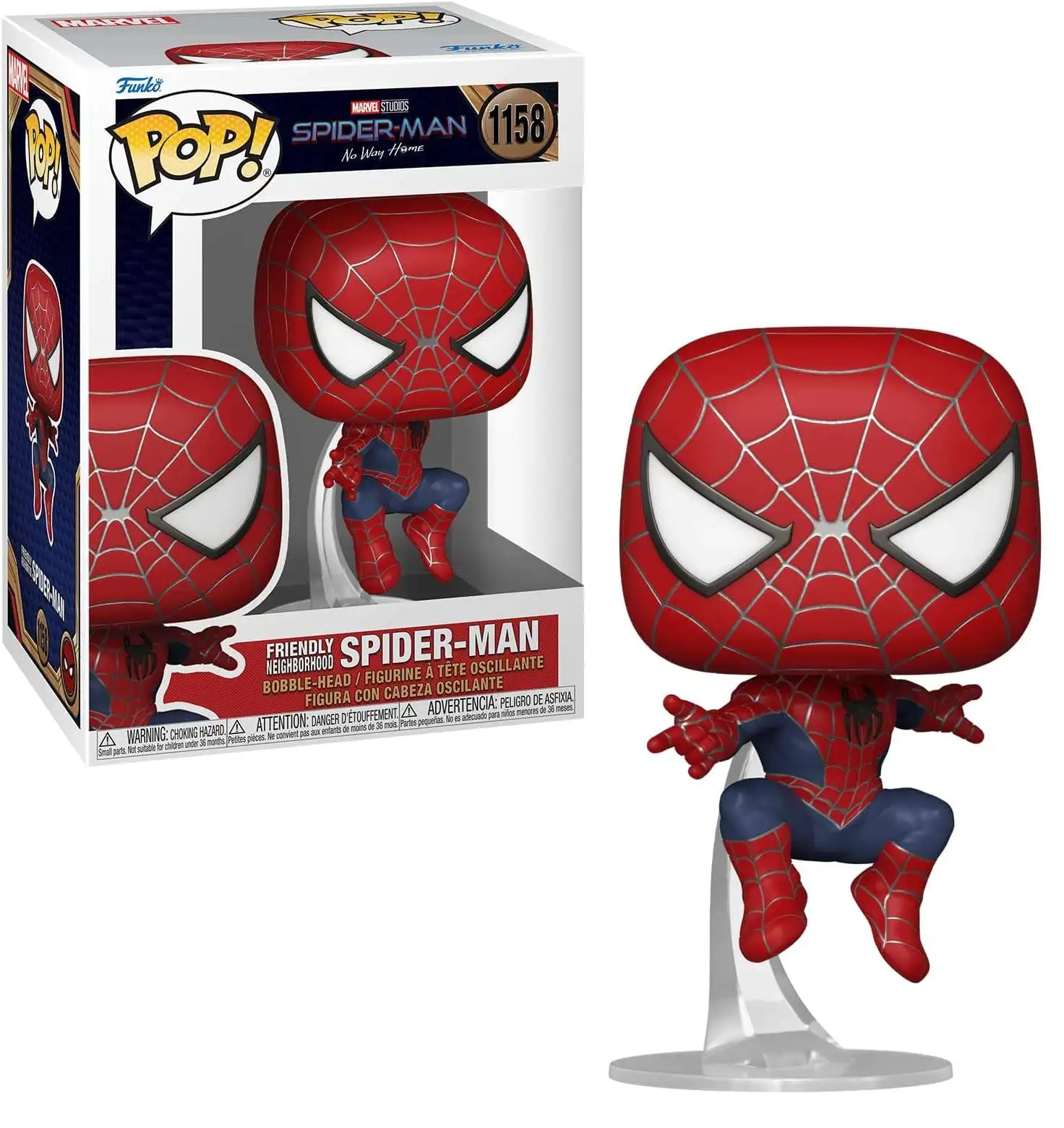 Funko Spider-Man No Way Home POP! Marvel Friendly Neighborhood Spider-Man Figure #1158 [Leaping, Damaged Package]
