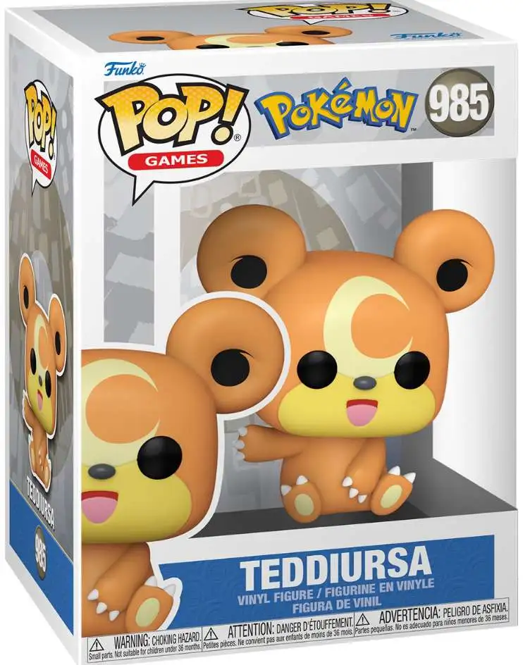 Funko Pokemon POP! Games Teddiursa Vinyl Figure #985